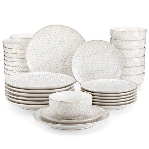 Geschirr set steingut - set, weiß